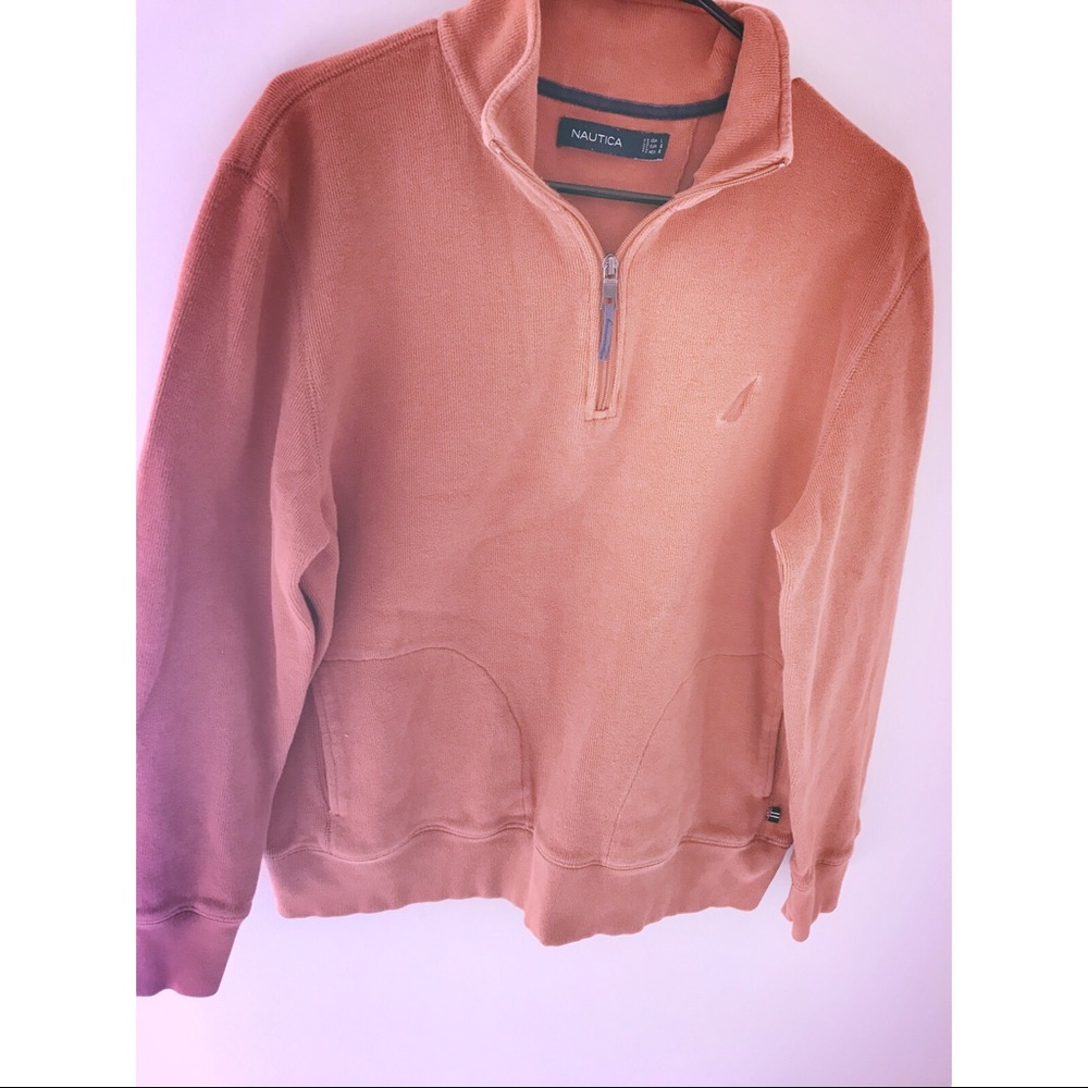 Men’s vintage nautica pullover orange half-zip